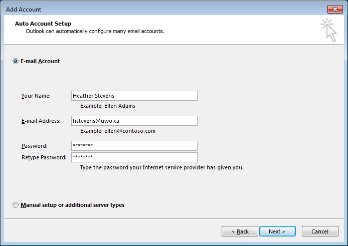 Outlook 2013 Setup
