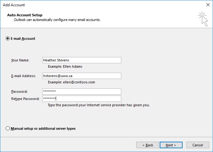 Outlook 2016 Setup